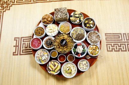 Korean traditional palace cuisine showing elaborate Joseon royal court dishes with elegant presentation representing Korean royal dining culture and culinary heritage